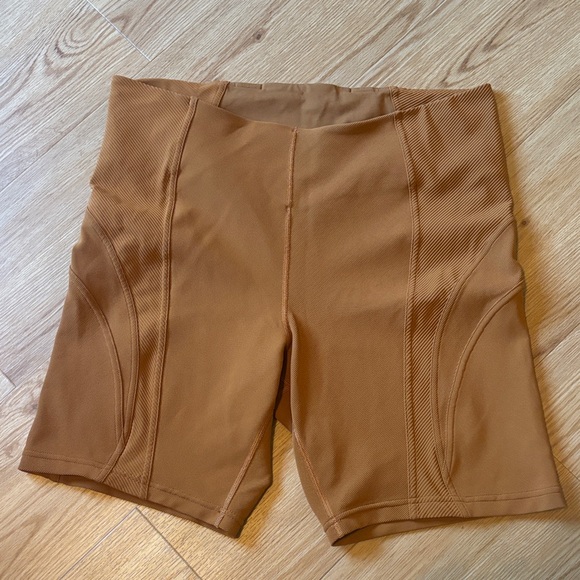 lululemon athletica Pants - “Butternut Brown” 8 inch high rise ribbed, yoga short size 14